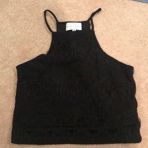 black lace crop